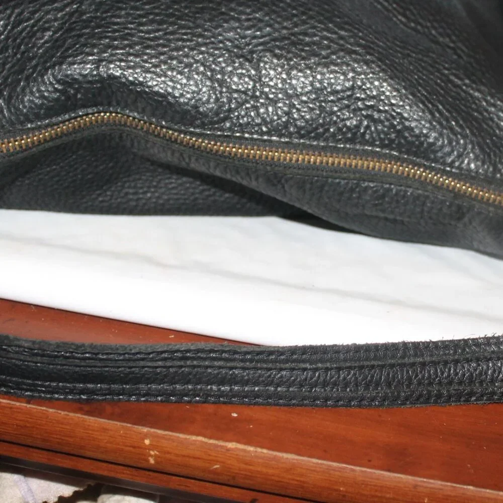 $260 Large Y2K Banana Republic  Leather O Ring Tassel Hobo Shoulder Bag Purse - Picture 6 of 10